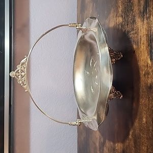 Vintage Lexington quadruple silver brides basket